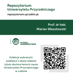 Kolekcja specjalna prezentująca dorobek prof. dr hab. Mariana Wesołowskiego