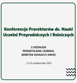 Konferencja Prorektorów ds. Nauki Uczelni Przyrodniczych i Rolniczych - zaproszenie