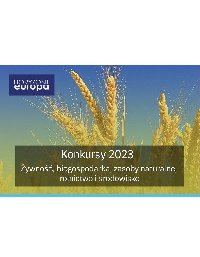 Horyzont Europa - nabory wniosków w nowych konkursach w ramach klastra 6 – Żywność, biogospodarka, zasoby naturalne, rolnictwo i środowisko