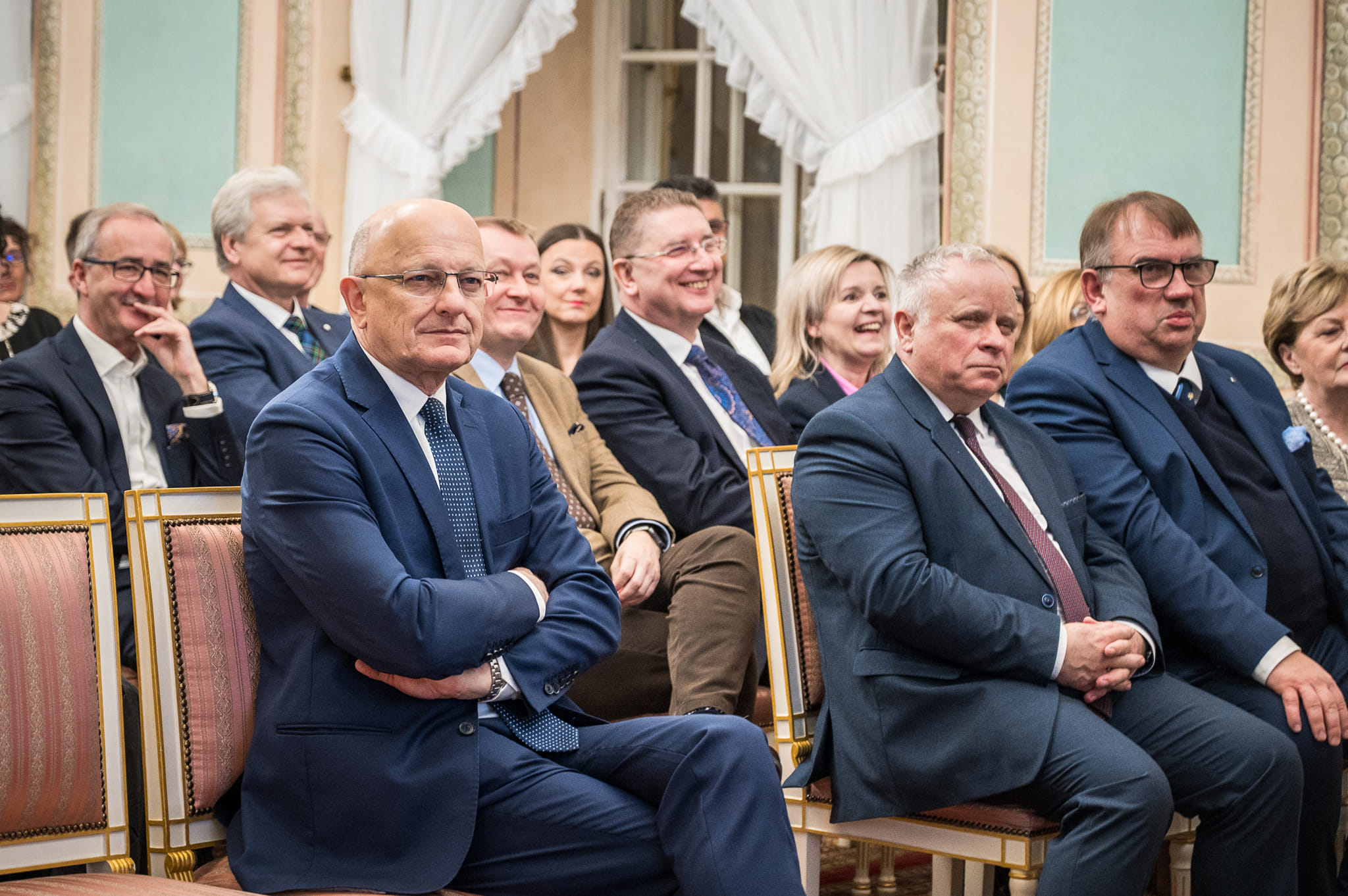 Rektor oraz prezydent miasta Lublin na gali XX-lecia Klastra Lubelska Medcyna.
