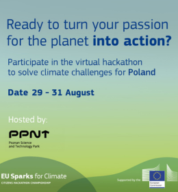 Zaproszenie na wydarzenie 'Hackaton EU Sparks for Climate: European Citizens Hackathon Championship'