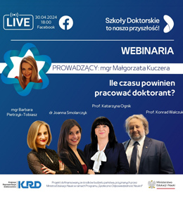 Prof. dr hab. Katarzyna Ognik w webinarium: Ile czasu powinien pracować doktorant?
