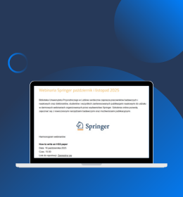 Webinaria Springer październik i listopad 2025
