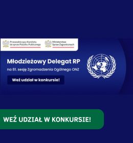 Zostań Młodzieżowym Delegatem RP przy ONZ