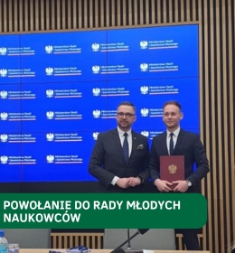 Dr inż. Hubert Szczerba powołany do Rady Młodych Naukowców przez Ministra Nauki i Szkolnictwa Wyższego