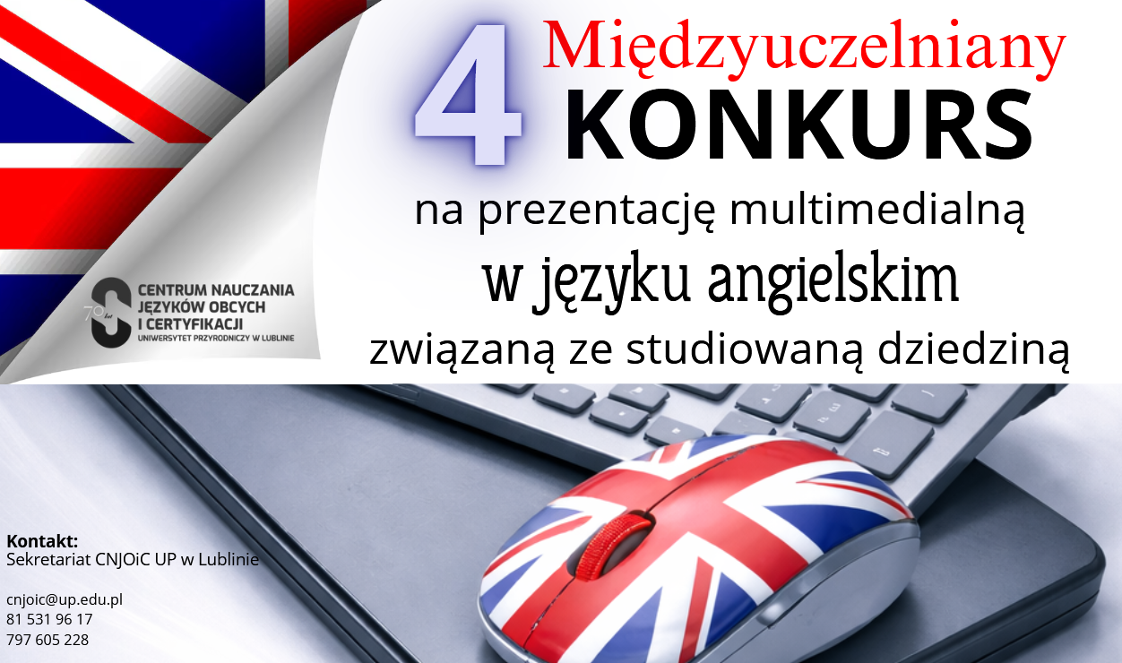 Harmonogram IV Międzyuczelnianego Konkursu na Prezentację Multimedialną w Języku Angielskim