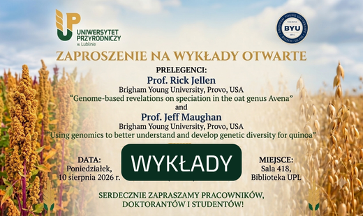 Zaproszenie na wykłady otwarte profesorów z Brigham Young University, Provo, USA