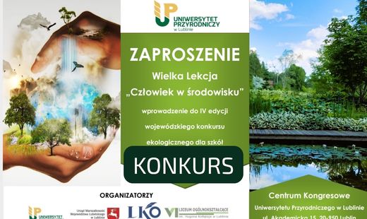 Zaproszenie na wydarzenie: Wielka Lekcja „Człowiek w środowisku”